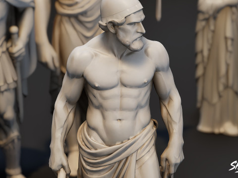 Pakiet posągów boga olimpijskiego Model 3D