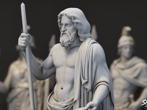 Pakiet posągów boga olimpijskiego Model 3D