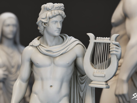 Pakiet posągów boga olimpijskiego Model 3D