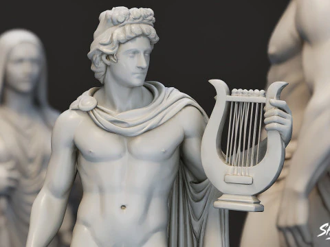 Olympian God Statue Pack 3D Model