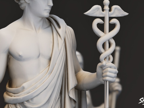 Pakiet posągów boga olimpijskiego Model 3D