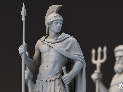 Pakiet posągów boga olimpijskiego Model 3D