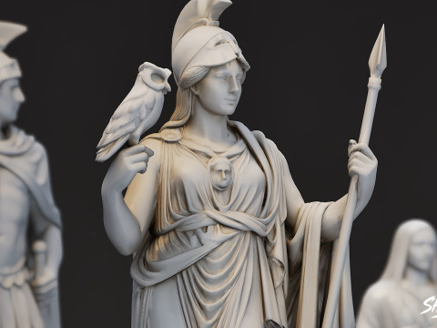 Pakiet posągów boga olimpijskiego Model 3D