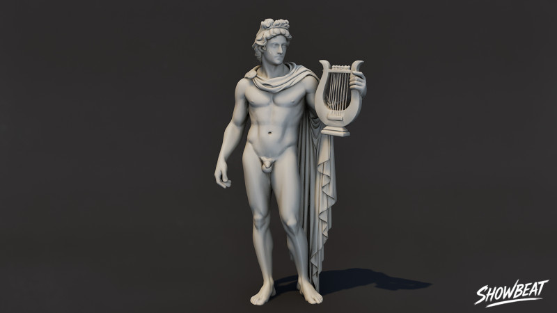 Estátua de Apolo Modelo 3D .c4d .max .obj .3ds .fbx .stl .blend 