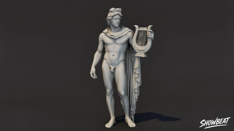 아폴로 동상 3D 모델 .c4d .max .obj .3ds .fbx .stl .blend