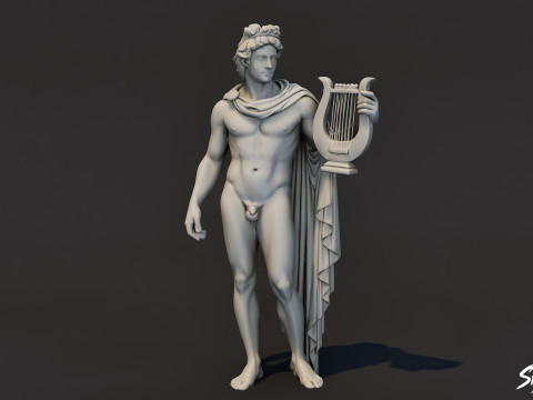Apollo-Statue 3D Modell
