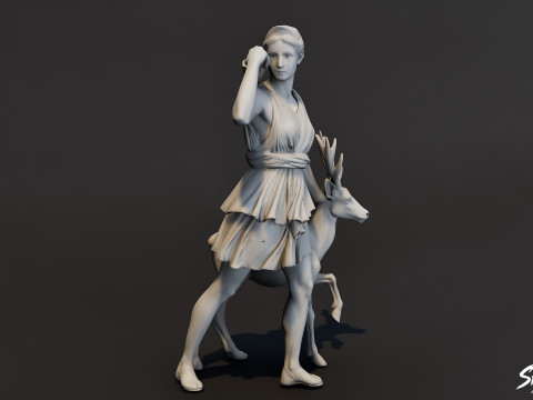 Artemis-Statue 3D Modell