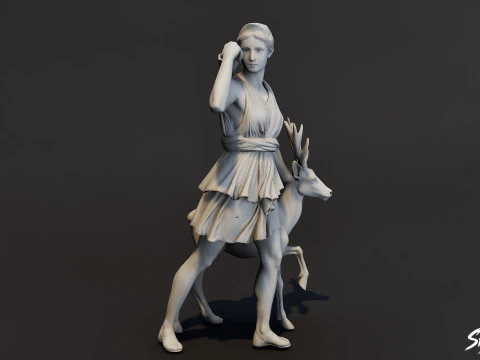 Artemis Statue 3D Model