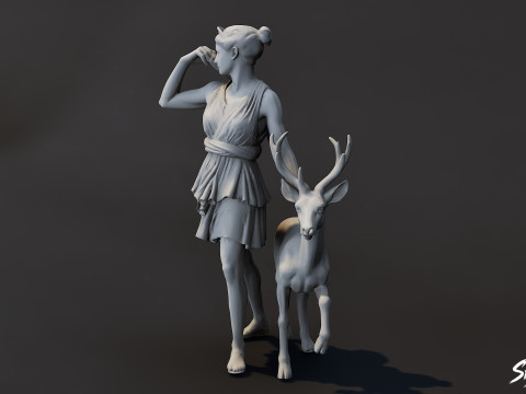 Artemis-Statue 3D Modell