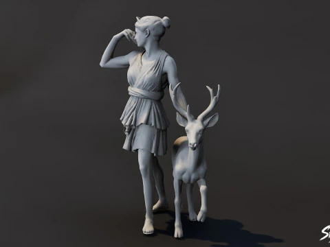 Artemis Statue 3D Model