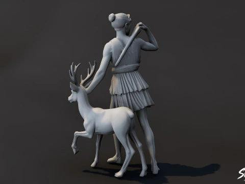 Artemis Statue 3D Model