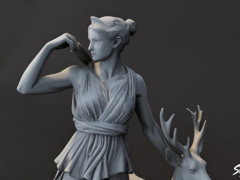 Artemis Statue 3D Model