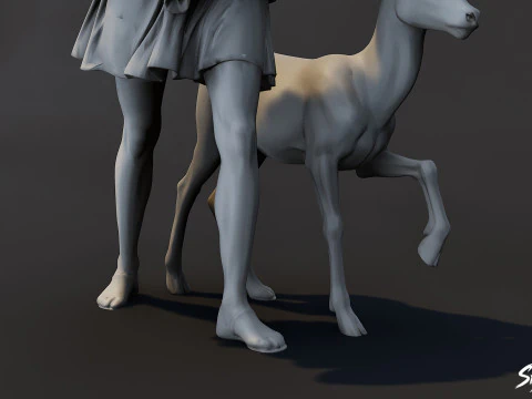 Artemis Statue 3D Model