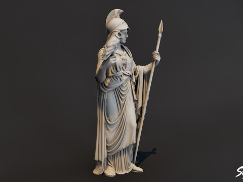 Estátua de Atenas Modelo 3D