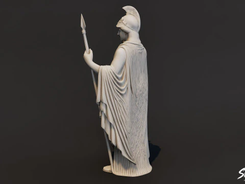 Athena Statue 3D Model
