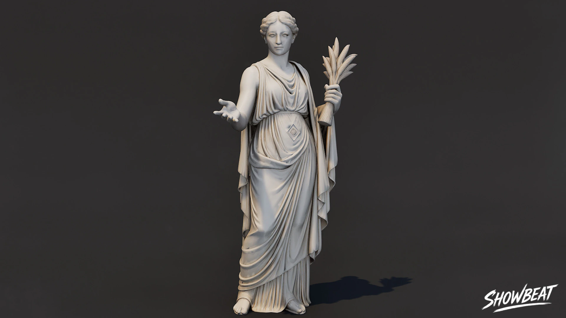 Demeter Statue 3D Model .c4d .max .obj .3ds .fbx .stl .blend 
