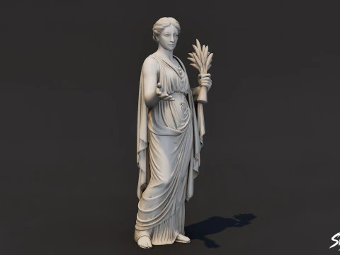 Demeter Statue 3D Model