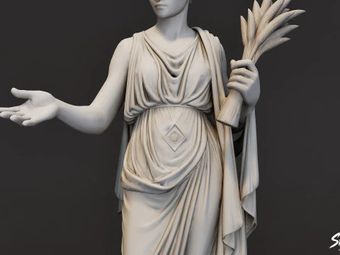 Demeter Statue 3D Model