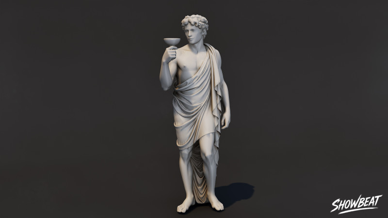 Dionysus Statue 3D Model .c4d .max .obj .3ds .fbx .stl .blend 