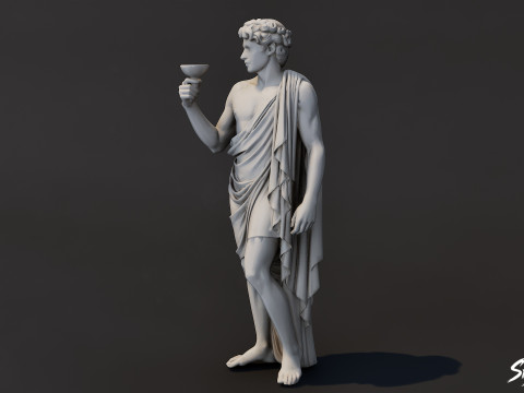 Dionysus Statue 3D Model