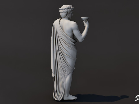 Dionysus Statue 3D Model