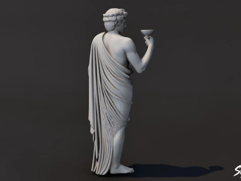 Dionysus Statue 3D Model