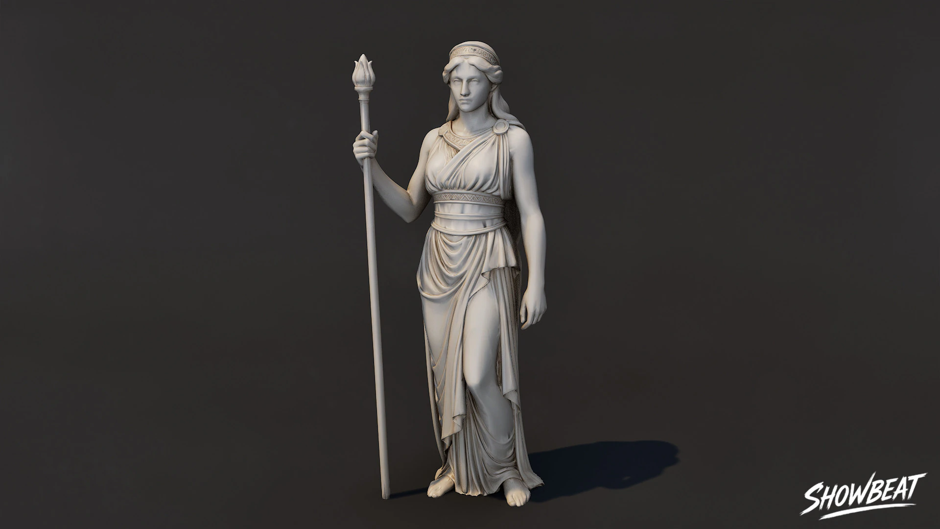 Hera Statue 3D Model .c4d .max .obj .3ds .fbx .stl .blend 