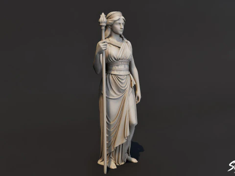 Hera Statue 3D Model