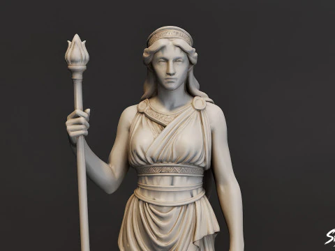 Hera Statue 3D Model