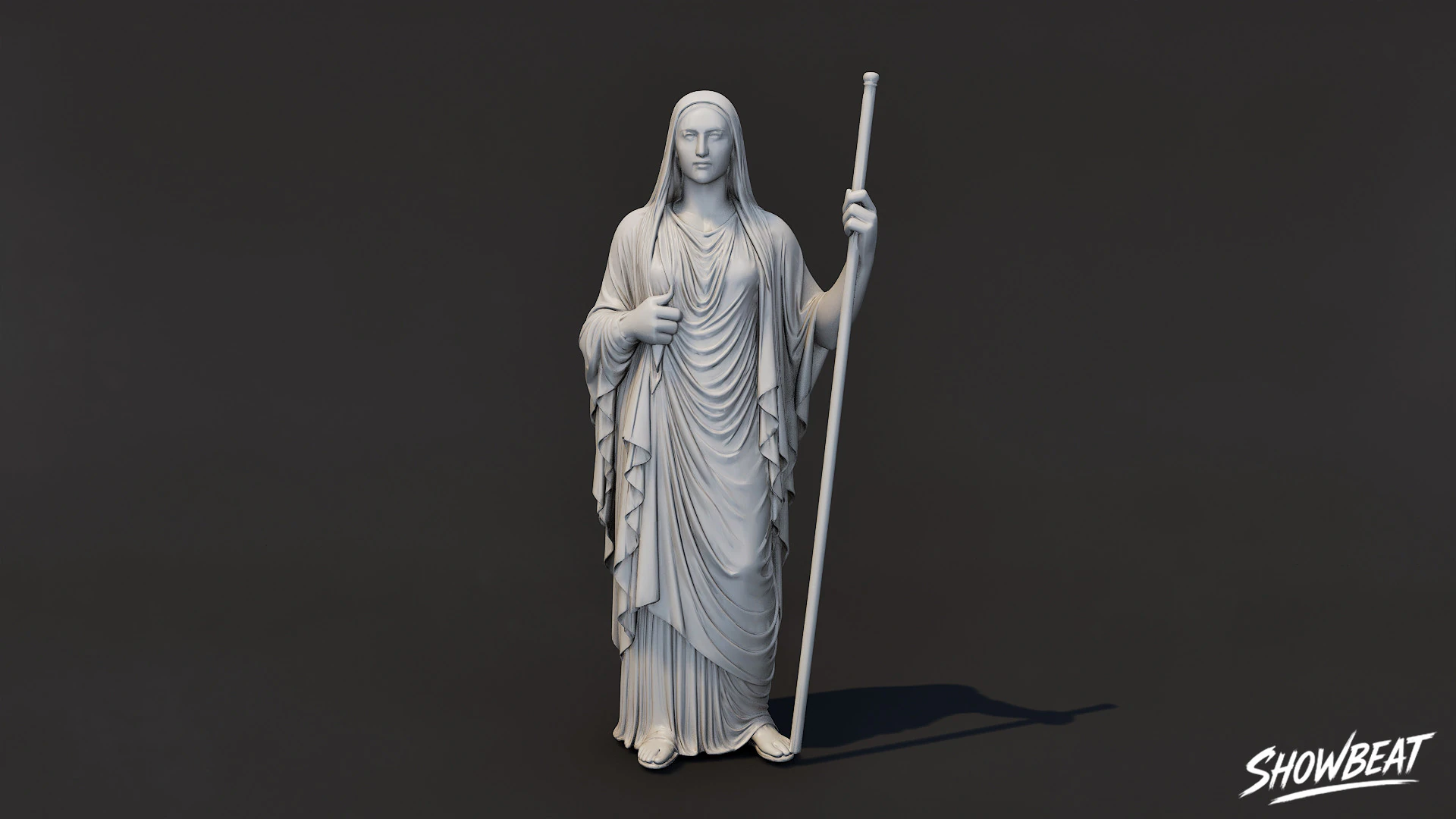 Hestia Statue 3D Model .c4d .max .obj .3ds .fbx .stl .blend 