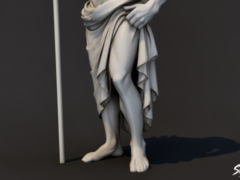 Poseidon Statue 3D Model