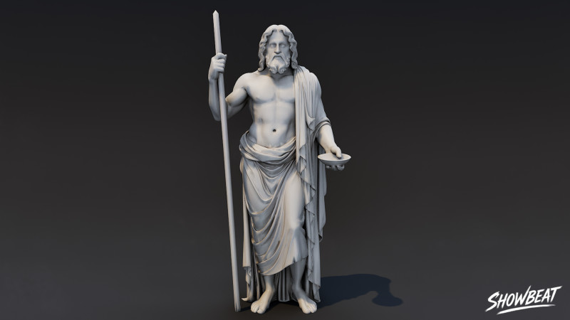 Statue de Zeus Modèle 3D .c4d .max .obj .3ds .fbx .stl .blend