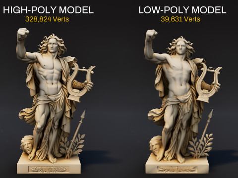 Ultimate Olympian God Statue Pack 3D Model