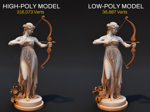 Ultimate Olympian God Statue Pack 3D Model