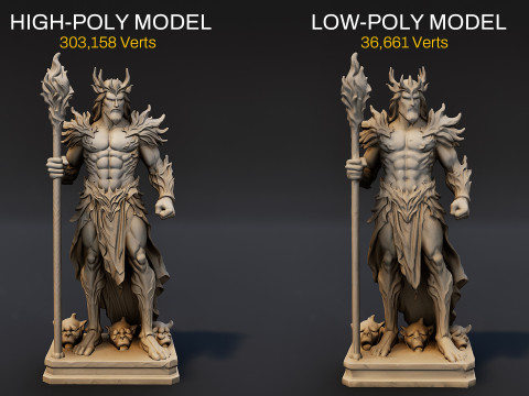 Ultimate Olympian God Statue Pack 3D Model