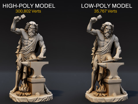 Ultimate Olympian God Statue Pack 3D Model