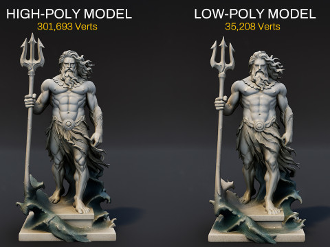 Ultimate Olympian God Statue Pack 3D Model