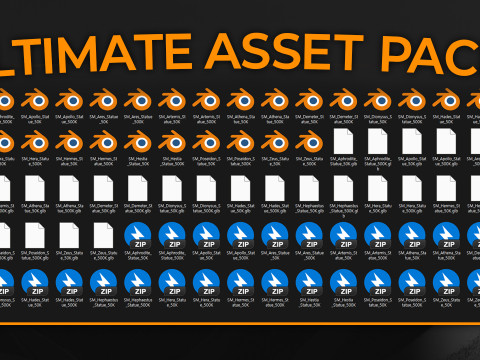 Ultimate Olympian God Statue Pack 3D Model