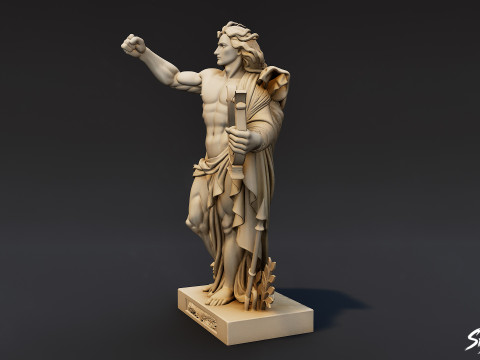 Apollo Statue 3D Model