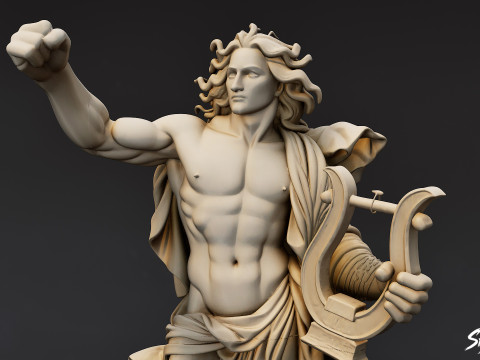 Apollo Statue 3D Model