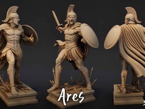 Ares-Statue 3D Modell