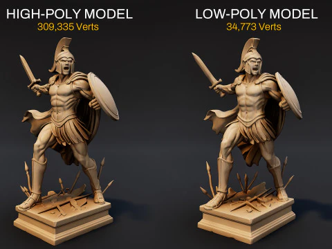 Ares Statue 3D Model