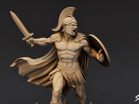 Ares Statue 3D Model