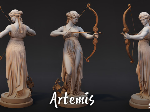 Artemis-Statue 3D Modell