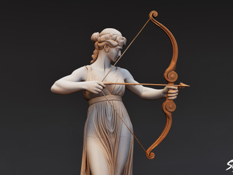 アルテミス像 3Dモデル