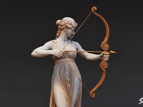 Artemis Statue 3D Model