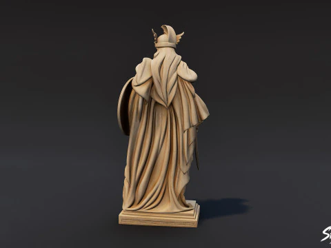 Athena Statue 3D Model