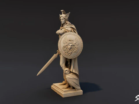Athena Statue 3D Model