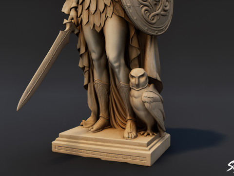 Athena Statue 3D Model