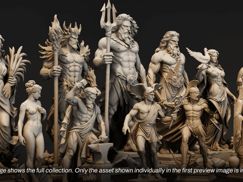 Athena Statue 3D Model